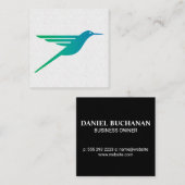 Hummingbird-Logo Quadratische Visitenkarte (Vorne/Hinten)