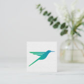 Hummingbird-Logo Quadratische Visitenkarte (Stehend Vorderseite)
