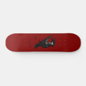 Hummingbird-Logo Rot Skateboard (Horizontal)