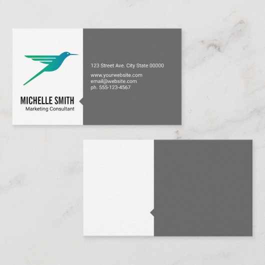 Hummingbird-Logo Visitenkarte (Vorne/Hinten)
