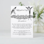 Hummingbird Love Bird Hochzeitsinformationen Begleitkarte (Stehend Vorderseite)