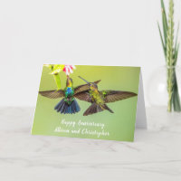 Hummingbird Lovebirds Personalisiertes Jubiläum