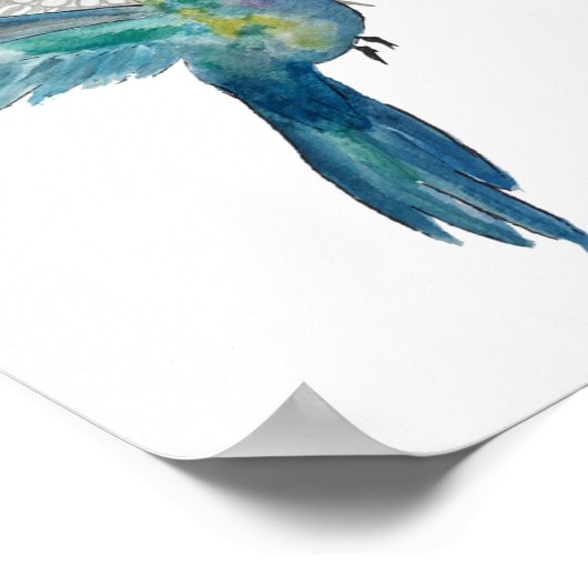 Hummingbird Mandala 8x10 Print Poster (Ecke)