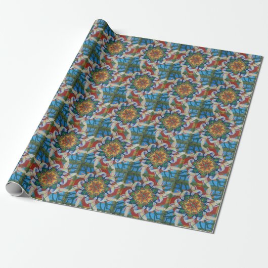 Hummingbird Mandala Design wrapping paper Geschenkpapier (Ungerollt)