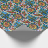Hummingbird Mandala Design wrapping paper Geschenkpapier (Ecke)
