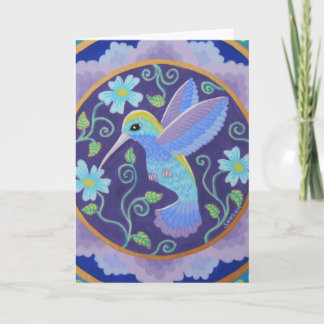 Hummingbird mandala Grußkarte Karte