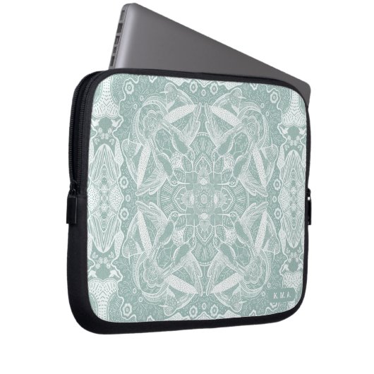 Hummingbird Mandala Laptopschutzhülle (Vorne Rechts)