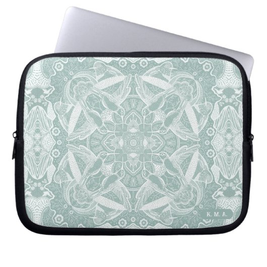 Hummingbird Mandala Laptopschutzhülle (Vorderseite)