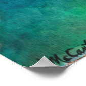 "Hummingbird Melody" Einzigartiges "Buntglas" Art Poster (Ecke)