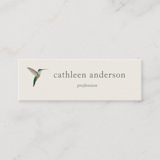 Hummingbird Mini Business Card Mini Visitenkarte (Vorderseite)
