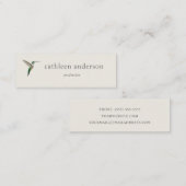 Hummingbird Mini Business Card Mini Visitenkarte (Vorne/Hinten)