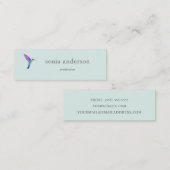 Hummingbird Mini Business Card Mini Visitenkarte (Vorne/Hinten)