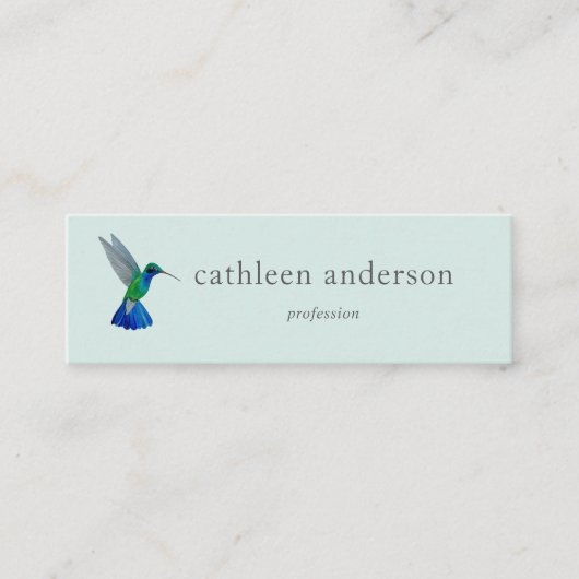 Hummingbird Mini Business Card Mini Visitenkarte (Vorderseite)