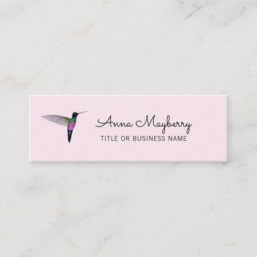 Hummingbird Mini Business Card Mini Visitenkarte (Vorderseite)