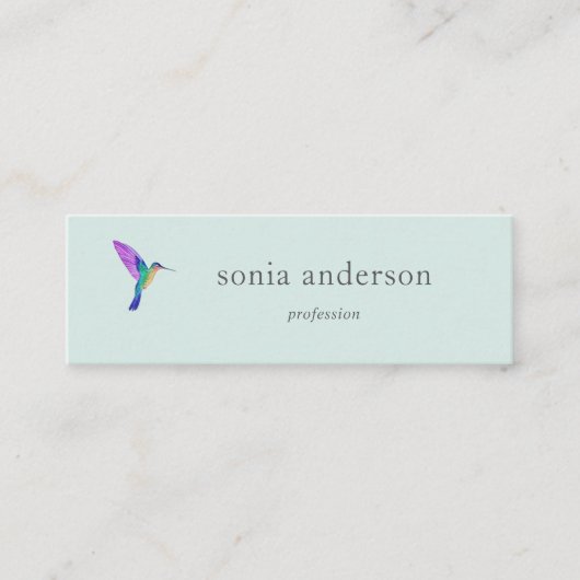 Hummingbird Mini Business Card Visitenkarte (Vorderseite)