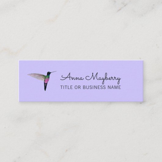 Hummingbird Mini Business Card Visitenkarte (Vorderseite)