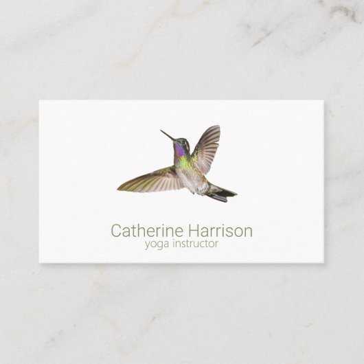 Hummingbird Minimal Modern Visitenkarte (Vorderseite)
