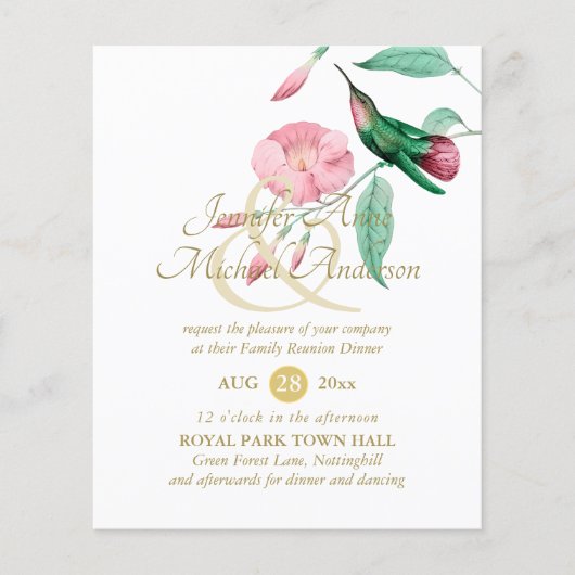 Hummingbird Mint Green Pink FAMILY WIEDERSEHEN Cla (Vorderseite)