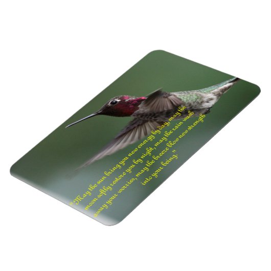 Hummingbird mit Apache-Sprichwort Magnet (Linke Seite)