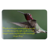 Hummingbird mit Apache-Sprichwort Magnet (Horizontal)