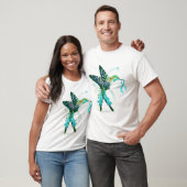 Hummingbird mit Aquamarinem Ribbon-Ovarialkarzinom T-Shirt (Unisex)