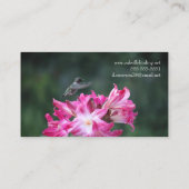 Hummingbird mit Belladonna-Lilien Visitenkarte (Rückseite)