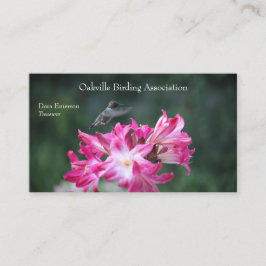 Hummingbird mit Belladonna-Lilien Visitenkarte