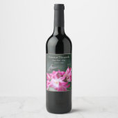 Hummingbird mit Belladonna-Lilien Weinetikett (Vorderseite)