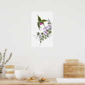 Hummingbird mit Blume 1 Print Poster (Küche)