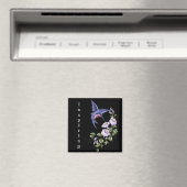 Hummingbird mit Blume 2 Magnet (In Situ (Geschirrspüler))