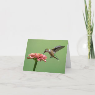 Hummingbird mit Blume Note Card Dankeskarte