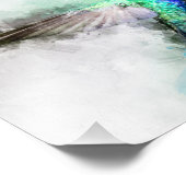 Hummingbird mit Blume Wasserfarbe - 01 Fotodruck (Ecke)