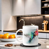 Hummingbird mit Blume Wasserfarbe - 01 Kaffeetasse