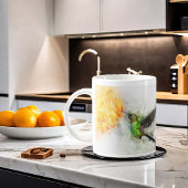 Hummingbird mit Blume Wasserfarbe - 02 Kaffeetasse