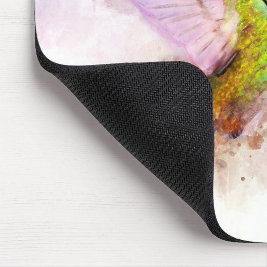 Hummingbird mit Blume Wasserfarbe - 03 Mousepad (Ecke)