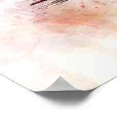 Hummingbird mit Blume Wasserfarbe - 03 Poster (Ecke)