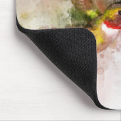 Hummingbird mit Blume Wasserfarbe - 05 Mousepad (Ecke)