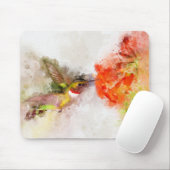 Hummingbird mit Blume Wasserfarbe - 05 Mousepad (Mit Mouse)