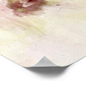 Hummingbird mit Blume Wasserfarbe - 05 Poster (Ecke)