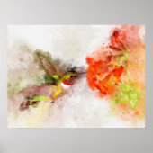 Hummingbird mit Blume Wasserfarbe - 05 Poster (Vorne)