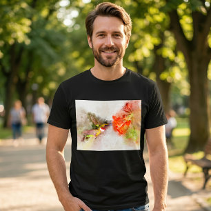 Hummingbird mit Blume Wasserfarbe - 05 T-Shirt