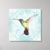 Hummingbird mit Geblüht Hintergrund Leinwanddruck (Vorderseite)