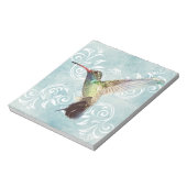 Hummingbird mit Geblüht Hintergrund Notizblock (Rotiert)