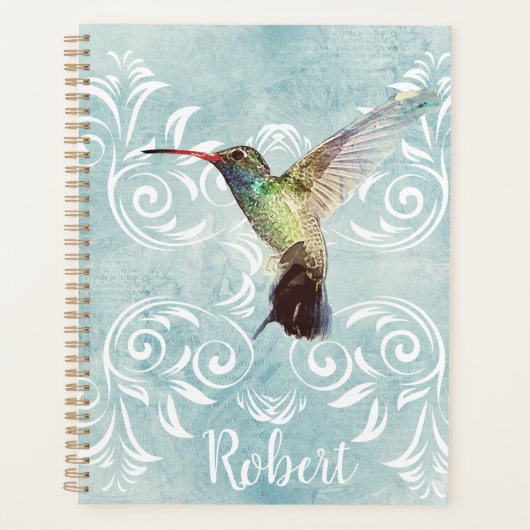 Hummingbird mit Geblüht Hintergrund Planer (Vorderseite)