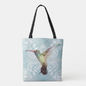 Hummingbird mit Geblüht Hintergrund Tasche (Rückseite)