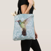Hummingbird mit Geblüht Hintergrund Tasche (Von Nahem)