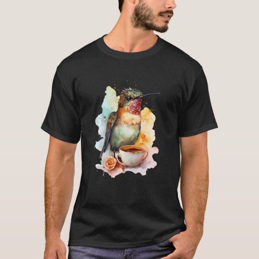 Hummingbird mit Kaffeebar T-Shirt (Vorderseite)