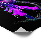 Hummingbird mit Lila Ribbon-Überdosierung Awarene Poster (Ecke)
