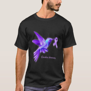 Hummingbird mit Lila Ribbon-Überdosierung Awarene T-Shirt