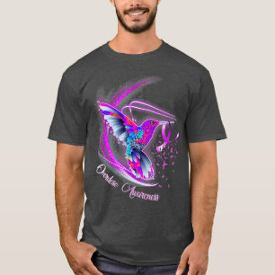 Hummingbird mit Lila Ribbon-Überdosierung Awarene T-Shirt